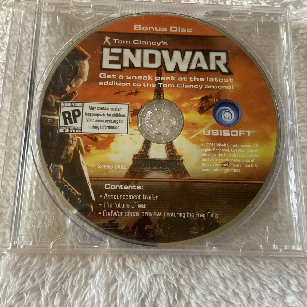 Tom Clancy's‎ EndWar PC CD Rom Bonus Disc Video Game 2008